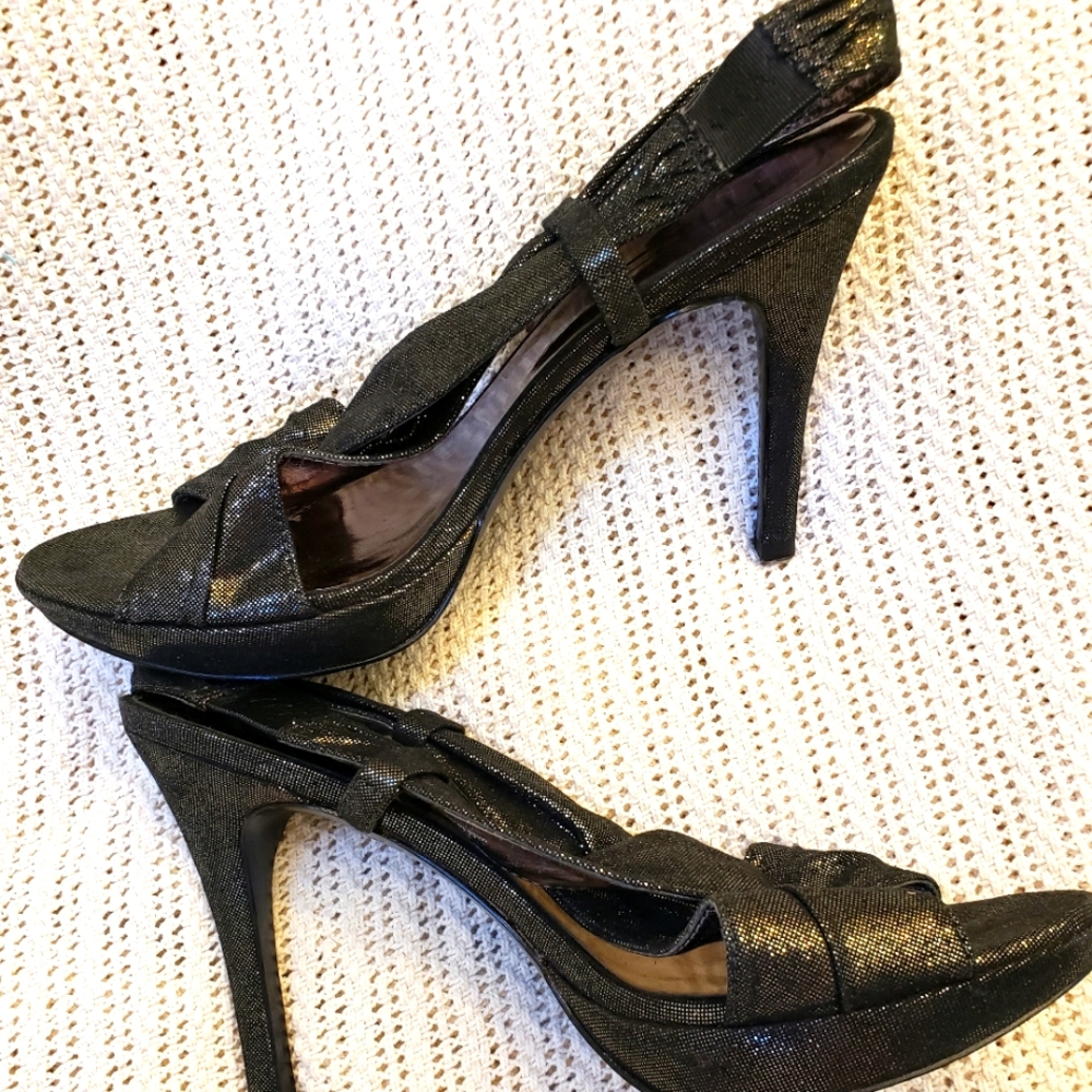Moda Spana sparkly black heels